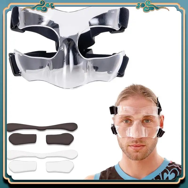 

Latest Sports Face Guard, Nose Guard For Broken Nose, Basketball Football Softball Training Face Protect Shield, Easy To Use Cle