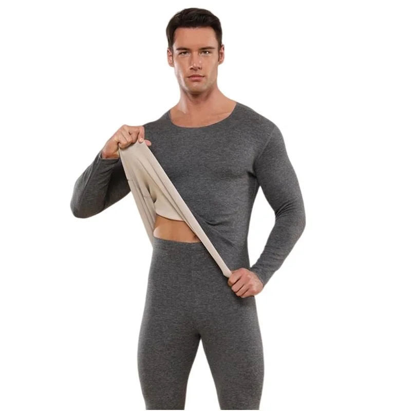 

Thermal Underwear Men Winter First Base Layer Sets Traceless Long Johns Male Clothes Elastic Soft Material pajamas
