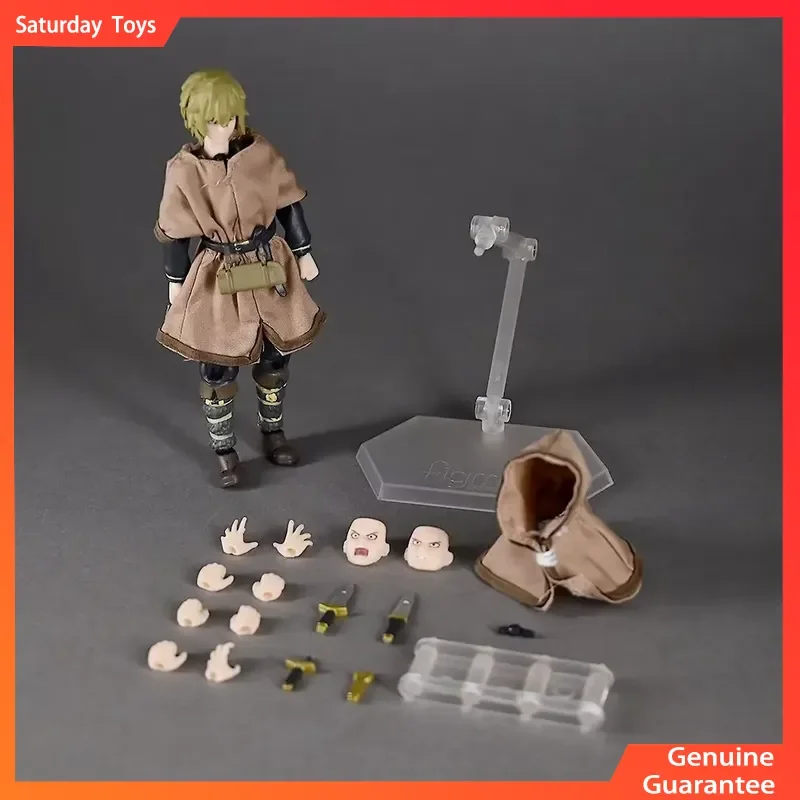 Vinland Saga Anime 14 cm figurine-Mildrfinn Karlsefni Figma 608 véritable tissu Joint mobile modèle à collectionner jouet pour les Fans