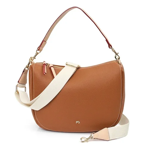 Bolso de hombro PG para mujer, multifuncional, gran capacidad, diseño Simple, versátil, para ir al trabajo, Color sólido, textura cruzada, bolso de mujer