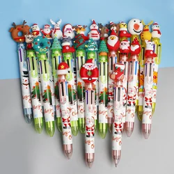 Cartoon Colorful Pen Santa Claus Xmas Tree Deer Ballpoint Pen Merry Christmas Gifts Stationery Writing Tool Office School Supply