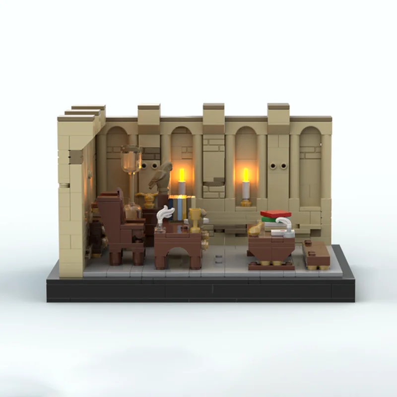 فيلم شعبي Moc اللبنات البروفيسور تحويل الفصول الدراسية الطوب لتقوم بها بنفسك تجميع لعبة البناء عطلة هدايا عيد الميلاد