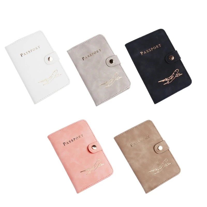 Fashion PU Leather Passport Holder Travel Credit Card Protector Lover Couple Wedding Gift for Women Men