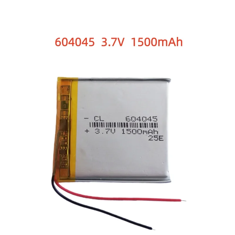 604045 3.7V 1500mAh Lithium Polymer LiPo Rechargeable Battery Li cells For PAD DVD E-book Note Book Bluetooth Headset Mobile
