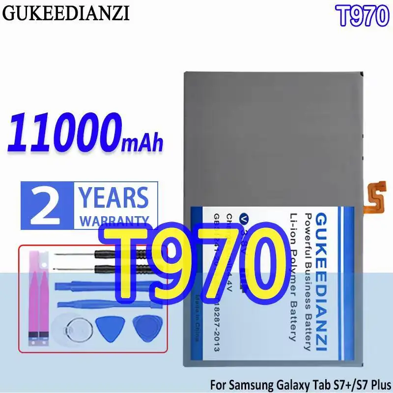 

Tablet Battery Reliable Power Supply For Samsung Galaxy Tab S7 Plus 12.4 SM-T976B SM-T970 11000Mah T970 EB-BT975ABY