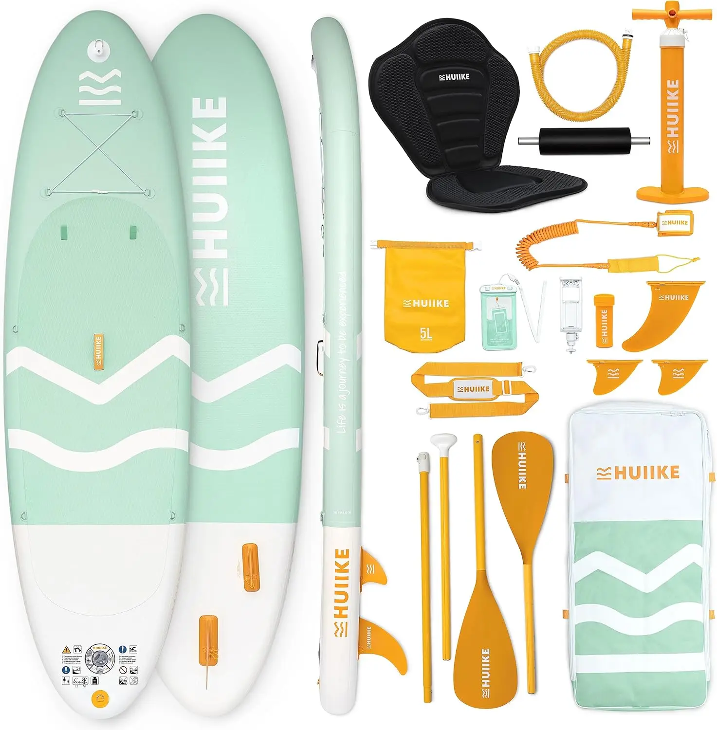 Inflatable Paddle Board with Premium Accessories - Inflatable Paddle Boards for Adults with 2-in-1 Paddle, Kayak Seat |