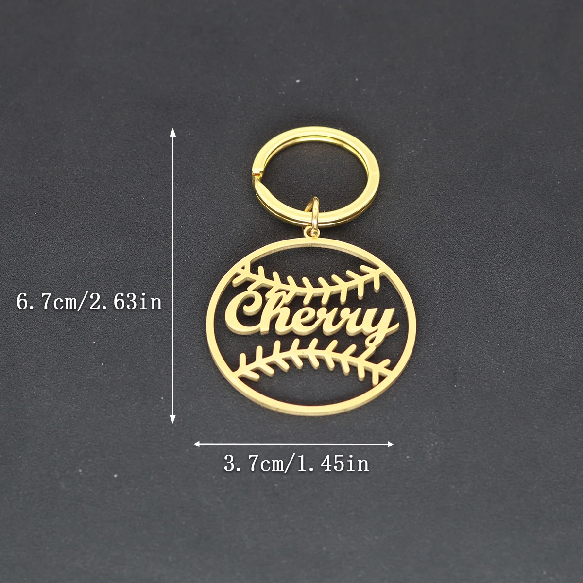 Custom Name Ball Keychain Personalized Stainless Steel Pendant Keychains For Women Men Keyring Customized Jewelry Gifts