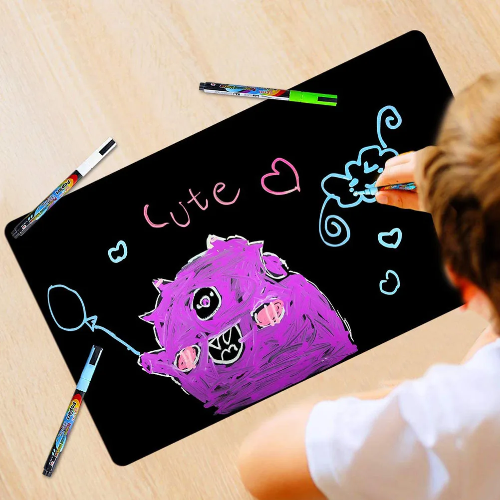 

Mini Magnetic Blackboard Sticker Write on Dry Erase for Home Organizer Reusable Message Pad Planner Surface