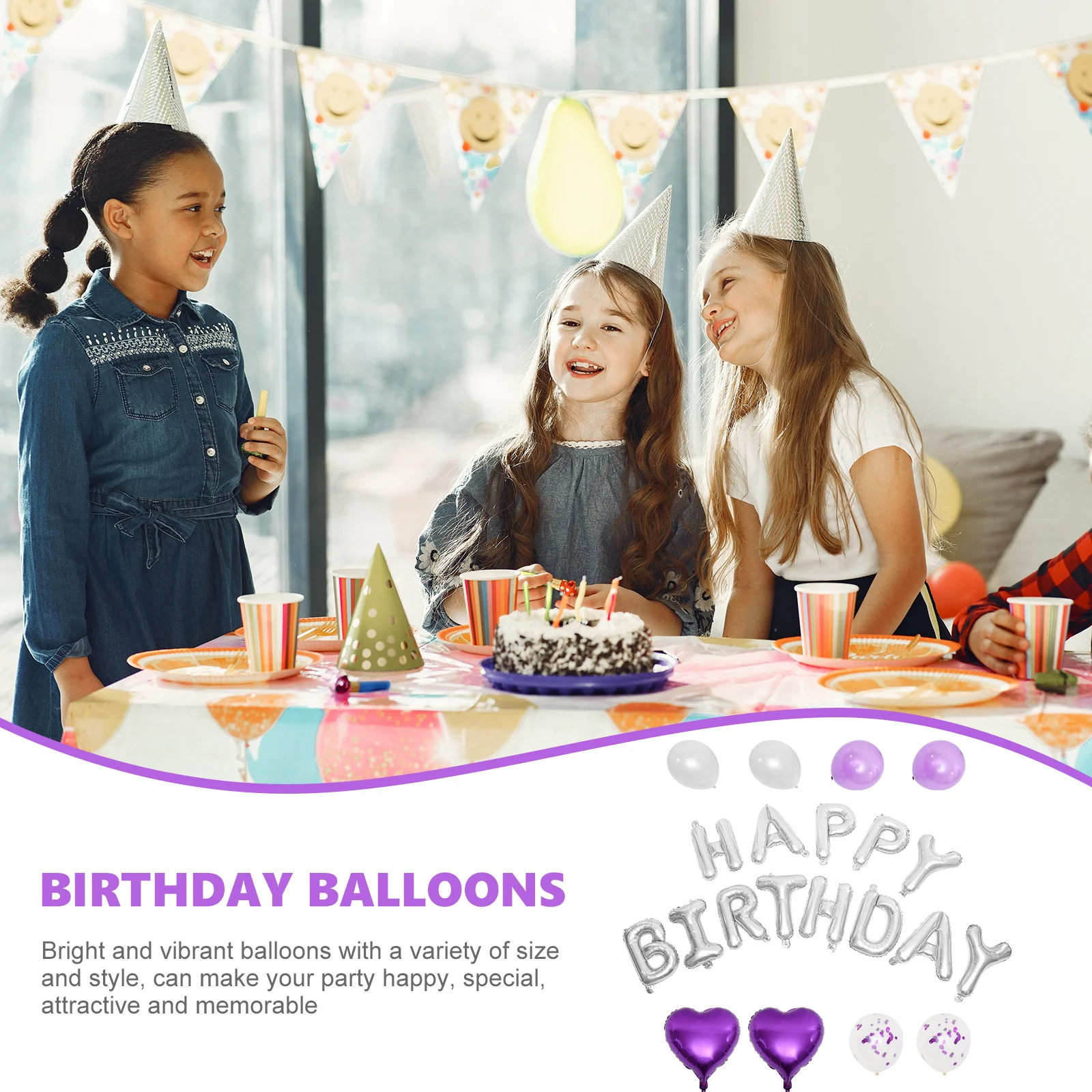 

1 Set Happy Birthday Balloon Kit Shiny Party Decorations For Women 23 25 30Th 60Th Birthday Balloons Letters Decoration