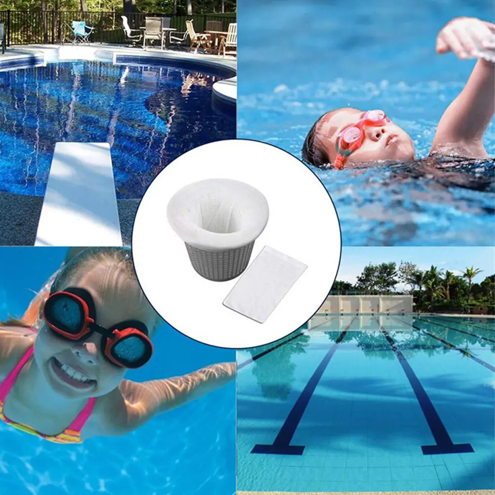 

GANAZONO 6pcs Pool Filter Socks Inground Inflatable Swimming Skimmer Nylon Mesh White Elastic Strong Superfine