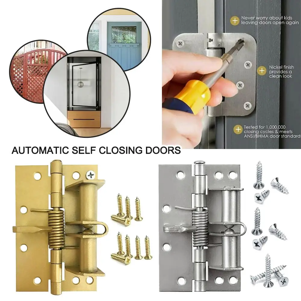 Invisible Spring Multi-function Automatic closing Positioning hinge Spring self-aligning hinge Furniture Supplies