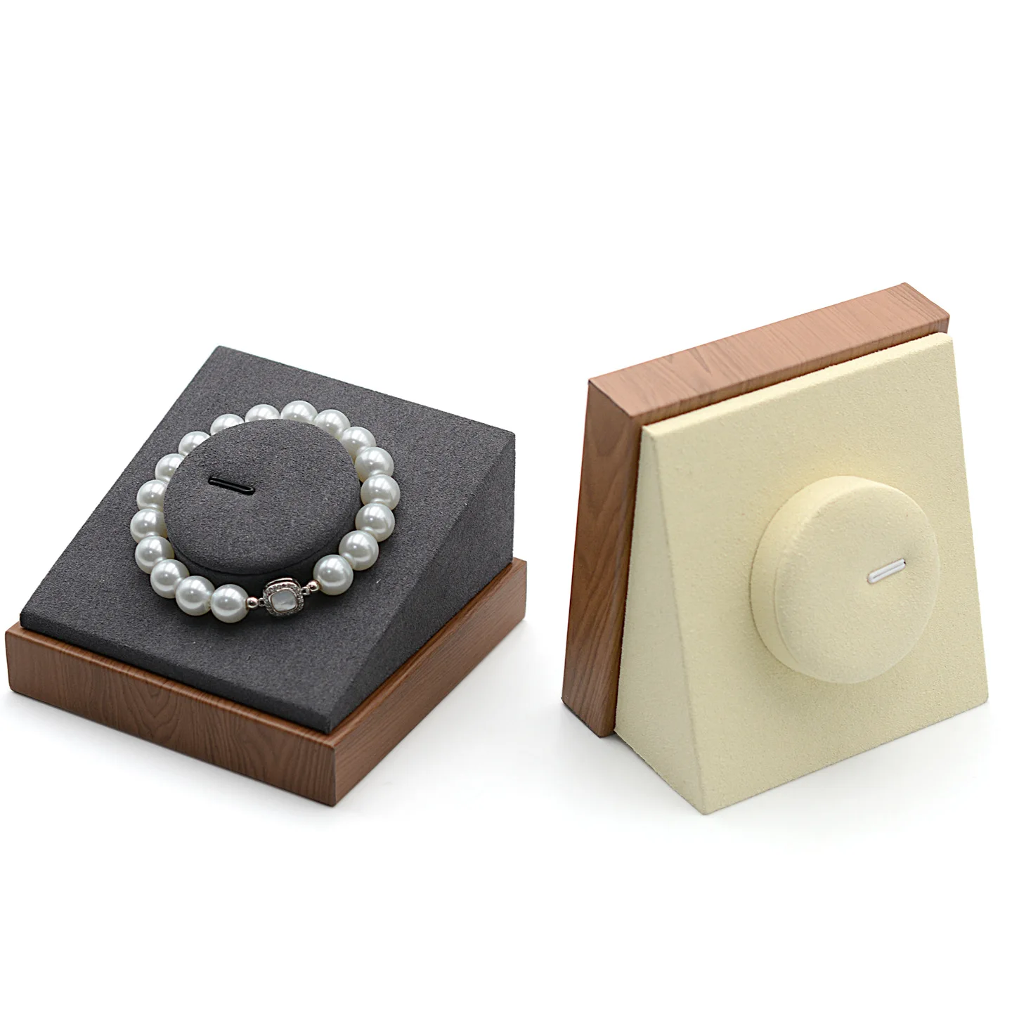 Bracelet Display Stand Desktop Stylish Portable Bangle Rack Jewelry Display Stand Wooden Bangle Holder for Store Shopping Mall
