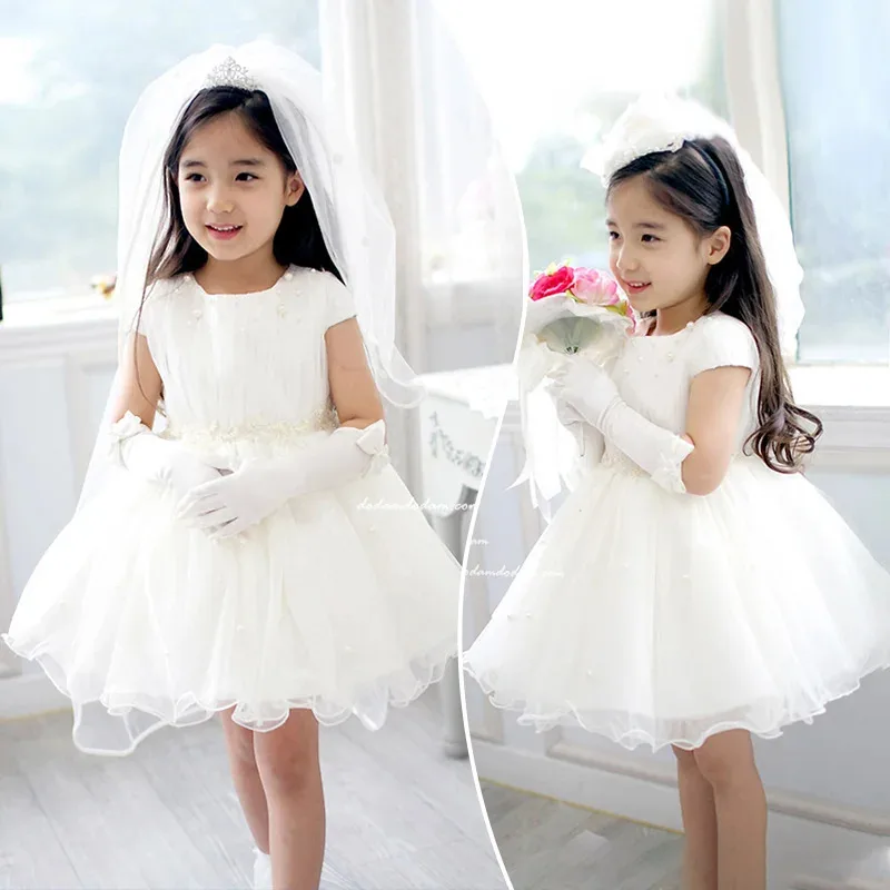 

Костюм для девочек, платье подружки невесты на день рождения, Хэллоуин, детские белые костюмы для косплея Золушки