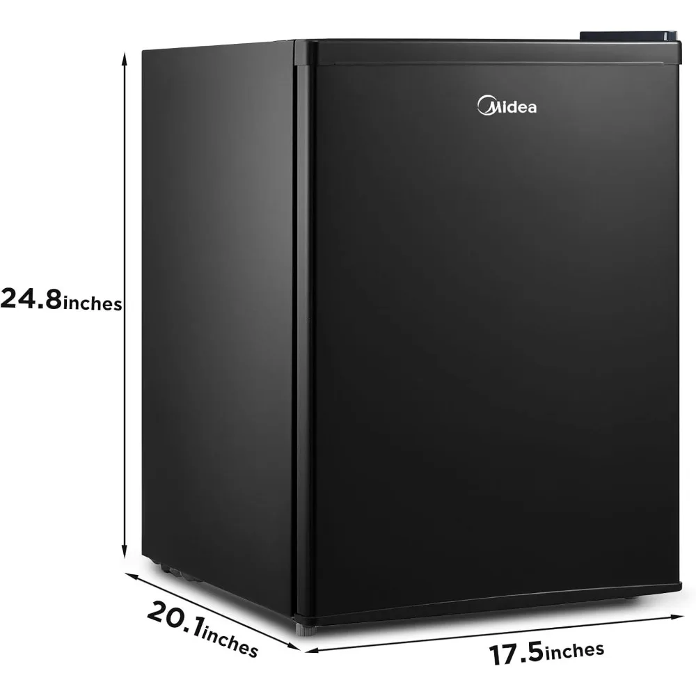 Refrigerator, 2.4 Cubic Feet, Black mini fridge for room