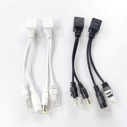 2/5/10 pares de Cable POE adaptador de alimentación pasiva a través de Ethernet divisor POE módulo de fuente de alimentación del inyector RJ45 12-48v para cámaras IP
