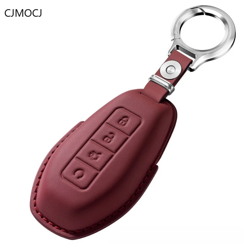 

Premium Genuine Leather Key Cover Case for Denza N8L Flagship Edition (2025) - High-End Protective Key Fob Shell Keychain