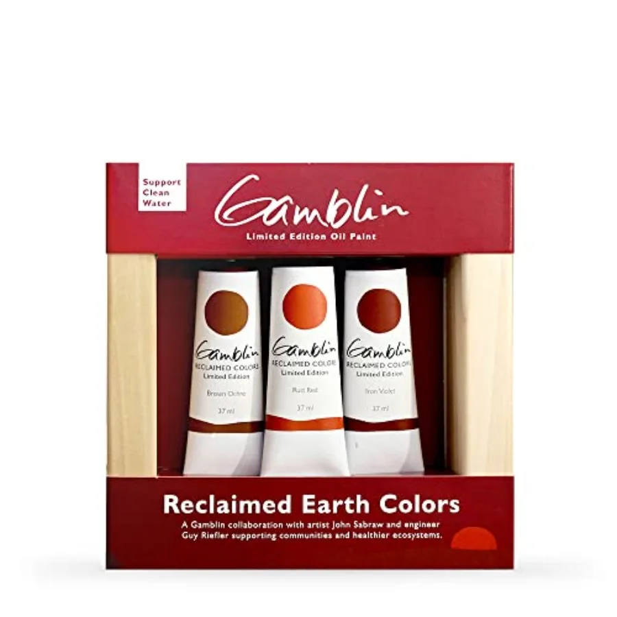 

Reclaimed Earth Set, Limited Edition paints made from pigments reclaimed from waters tainted by iron released from mines 101113