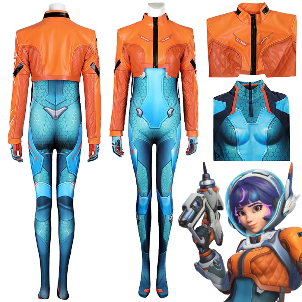 Fancy Juno Cosplay For Women Jumpsuit Clothing Game OW 2 Costume Adult Woman Roleplay Fantasia Party Outfits Female Clothes