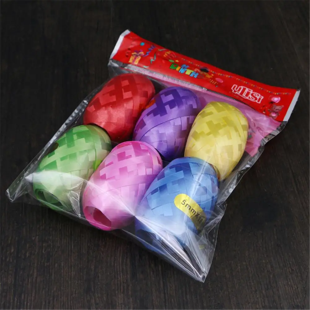 

Pvc 10mx5mm Wedding Party Ribbon Bright Color Holiday Decoration Balloon Ribbon
