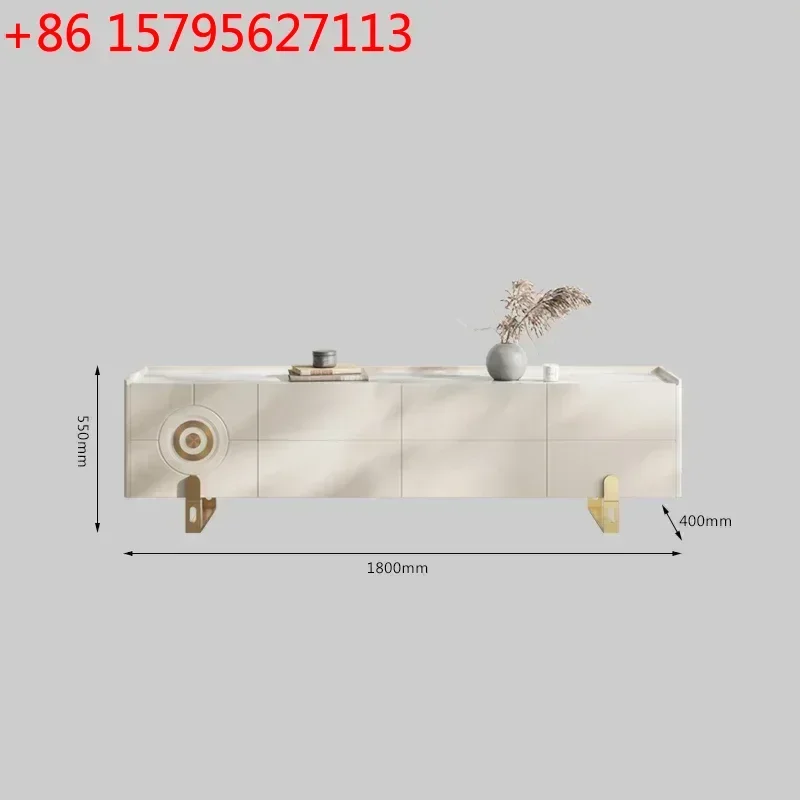 

Тумба под телевизор в стиле лайт-люкс, из массива дерева, современная итальянская минималистичная, для гостиной, комбинированная с напольным шкафом из каменной плиты, тумба для спальни 4593