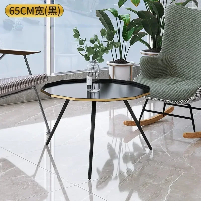 Petite Table Basse Polygonale en Acier Inoxydable, Table d'Appoint en Métal, Salon, Maison, délégations, Créatif