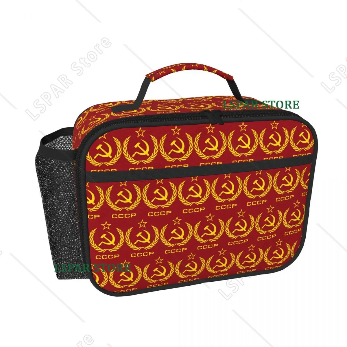 Russian USSR Soviet Union Hammer And Sickle CCCP Communist Insulated Lunch Bag for Women Kids Food Boxes Thermal Lunch Box Tote