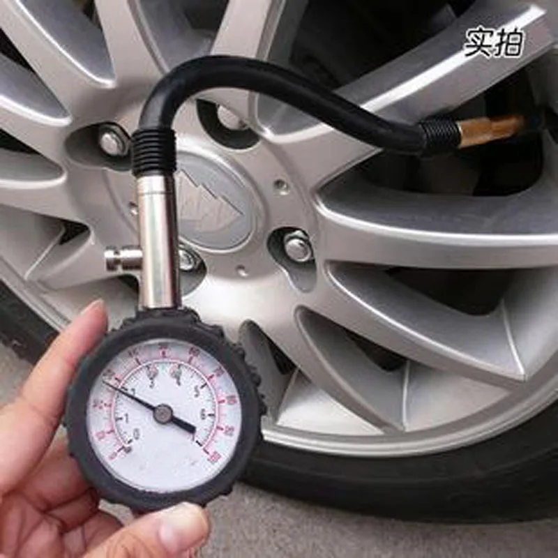 Car Tire Pressure Gauge High Precision Barometer Tire Tire Pressure Monitoring Meter Inflatable Head Air Gun