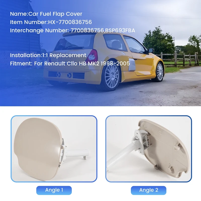 Tampa da aba de combustível do carro 7700836756   BSP693FBA Para Renault Clio HB MK2