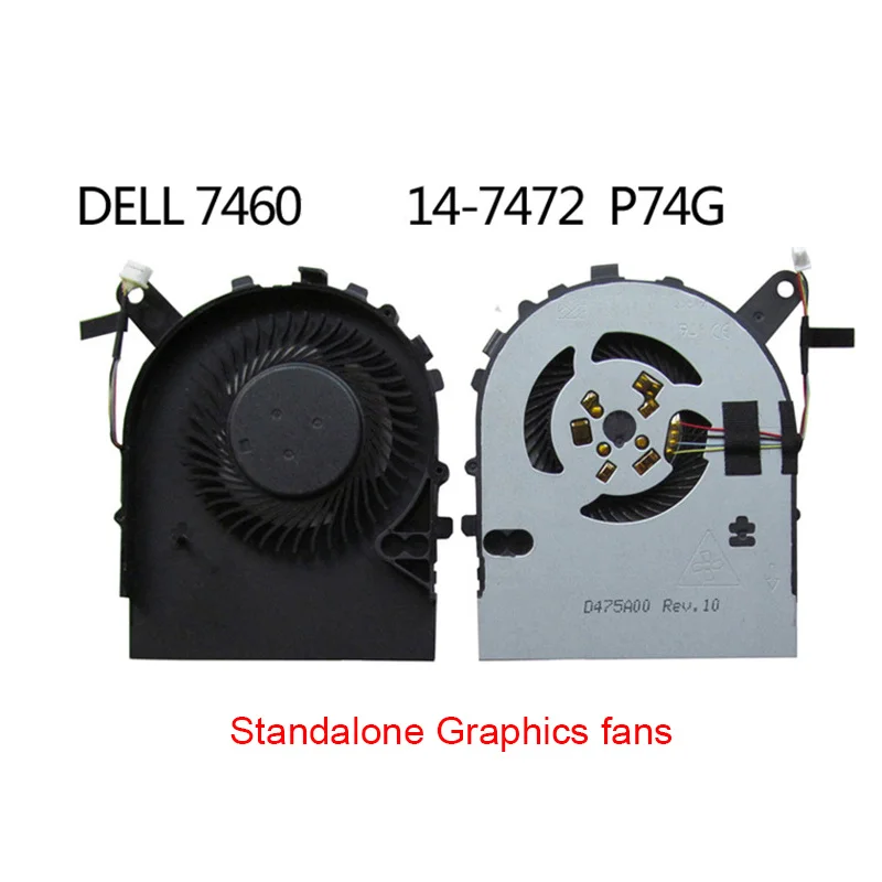 Laptop Cooler CPU GPU Cooling Fan For Dell 7560 7460 7472 7572 Vostro 5568 5468 P74G P61F