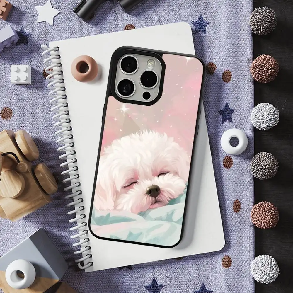 حافظة هاتف Shih Tzu لهاتف iPhone 16,15,14,13,12,11,Pro,Max,Plus, Mini,Magsafe, حافظة شحن لاسلكية مغناطيسية