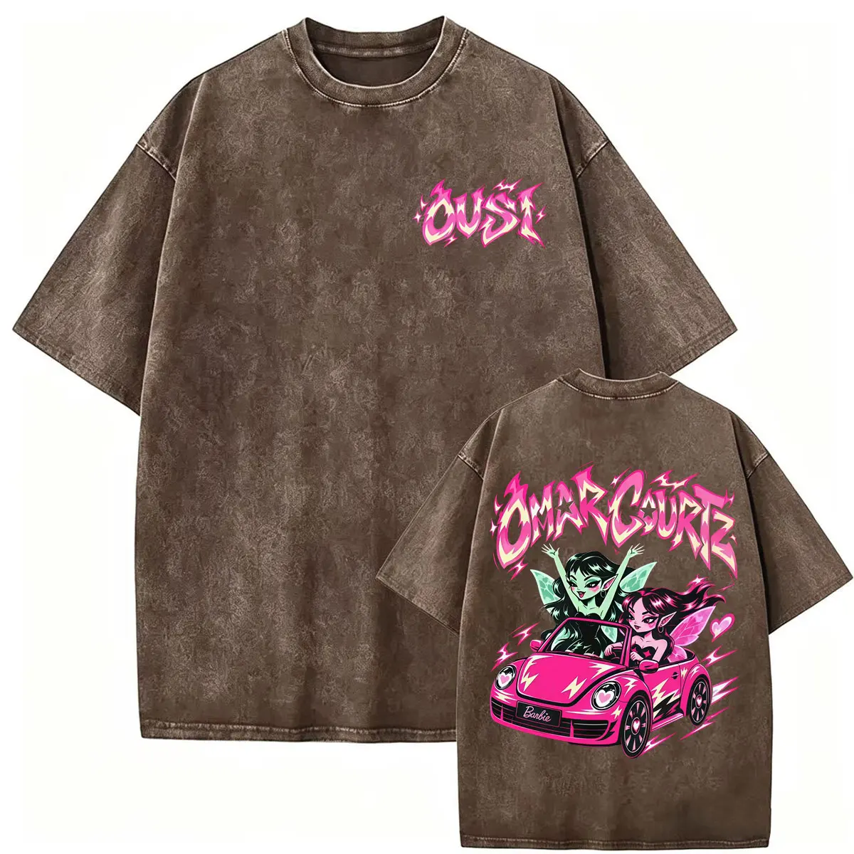 Vintage Washed Omar Courtz Por Si Manana No Estoy Tour T-Shirts Herren Damen Mode Ästhetisches T-Shirt Streetwear Oversized T-Shirt – Detail 4