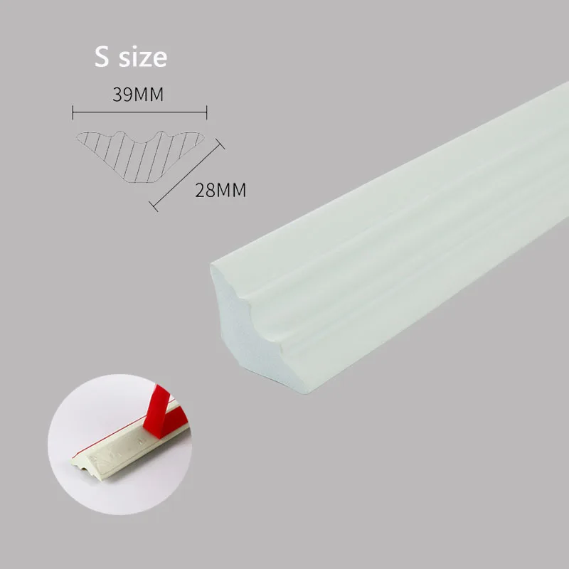 5M 3D Foam Wall Edge Strip Stickers Zelfklevende Waterdichte Plint Hoek Taille Lijn Plafond Rand Strip Home Decor