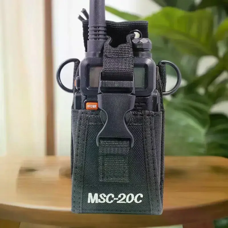 Para UV-5R TYT ICOM: 1 Conjunto de Suporte Multifuncional para Rádio Walkie Talkie MSC-20C, Bolsa Universal de Nylon para Walkie Talkie