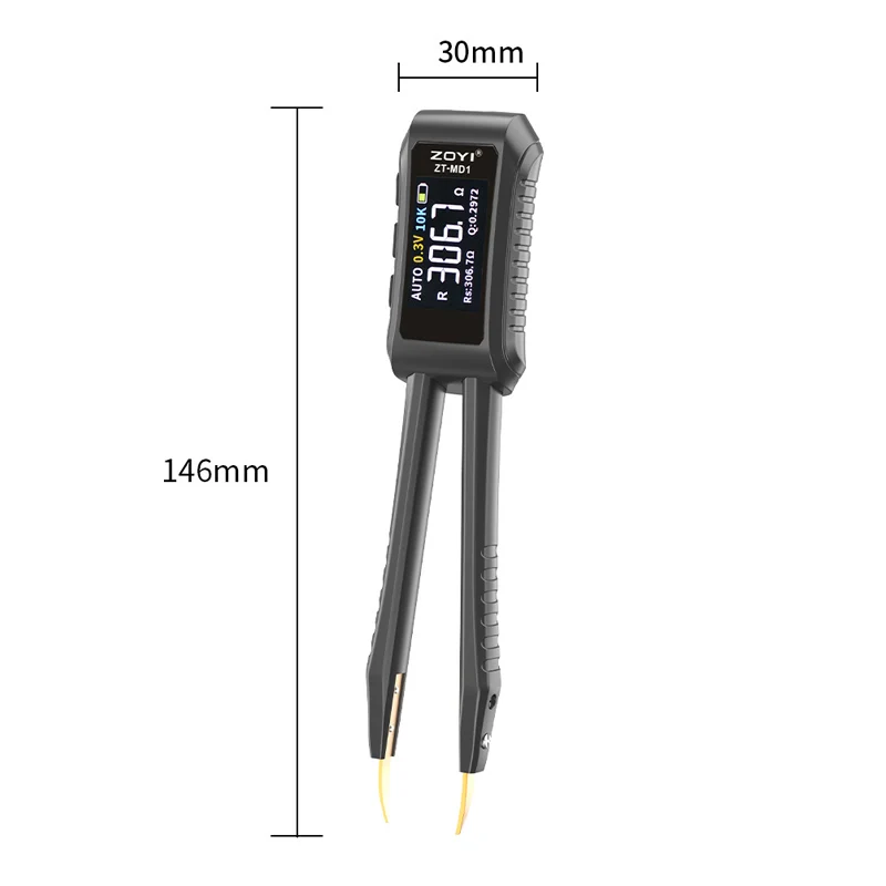 ZT-MD1 Digital Smart Tweezer LCR SMD ESR Tester Resistance Capacitance Inductance Continuity Diode Test Measurement Tools