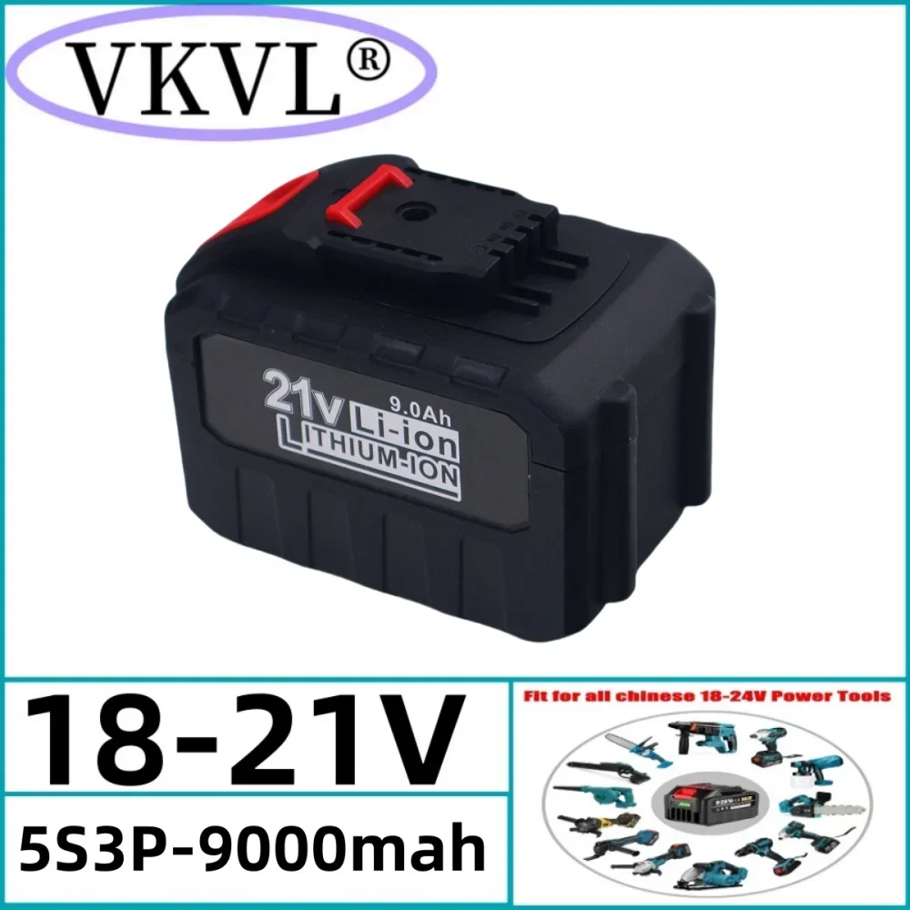 18V20V21V9000mAh 6000mah rechargeable lithium-ion battery electric wrench battery lawn mower electric tool battery+charger