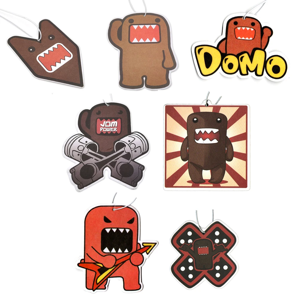 

Funny Domo JDM Car Air Freshener Perfume Kun Tire Girl Decoration Rearview Mirror Pendant Hanging Solid Paper Husband Gift