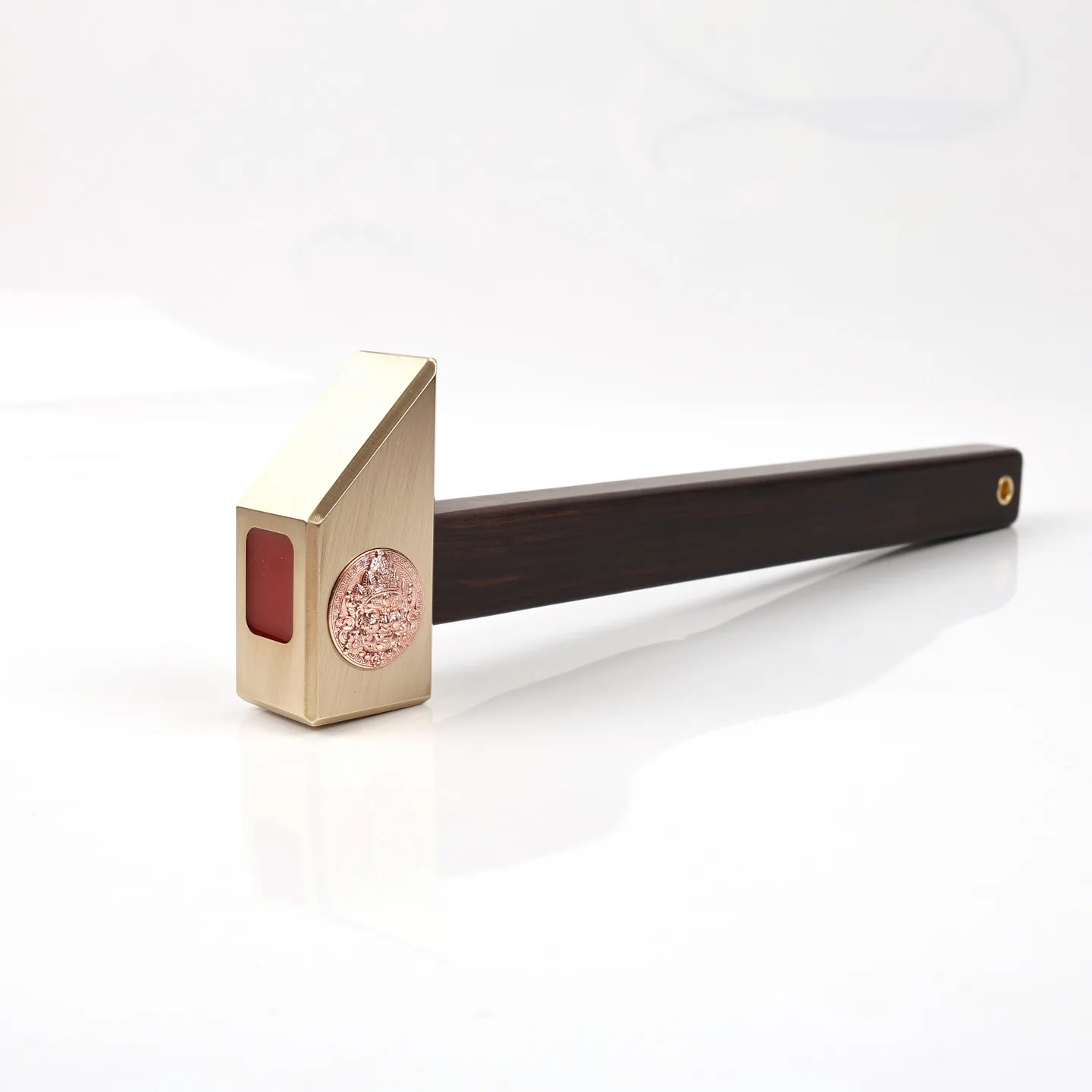 Outdoor Portable EDC Creative Wealth God Purple Copper Sticker Hammer Ebony Handle Car Emergency Window Breaking Tool