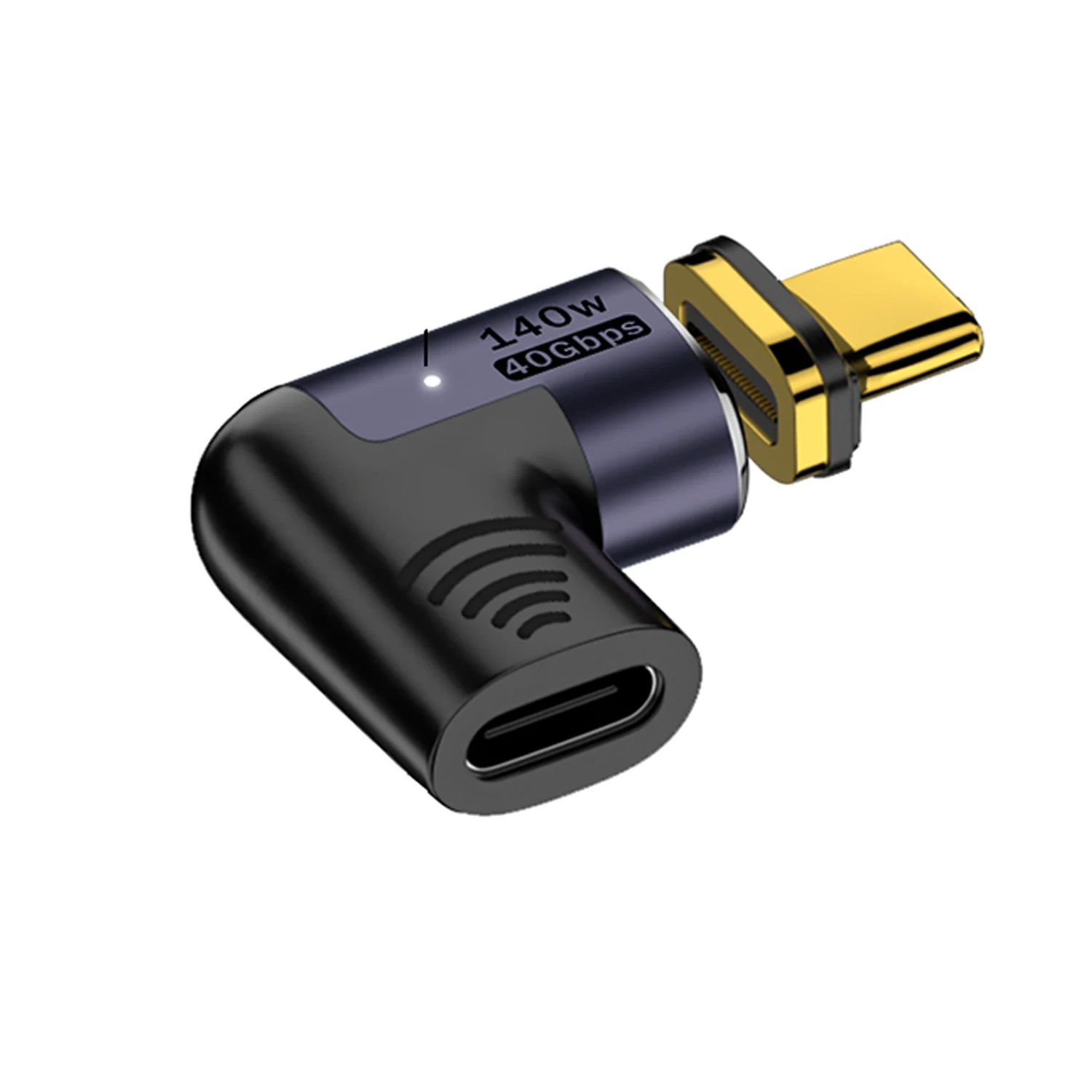 PD140W 90 Degree USB C Magnetic Adapter Type C Male to Female 40Gbps 8K Extension Connector for Steam Deck MacBook Tablet Phone