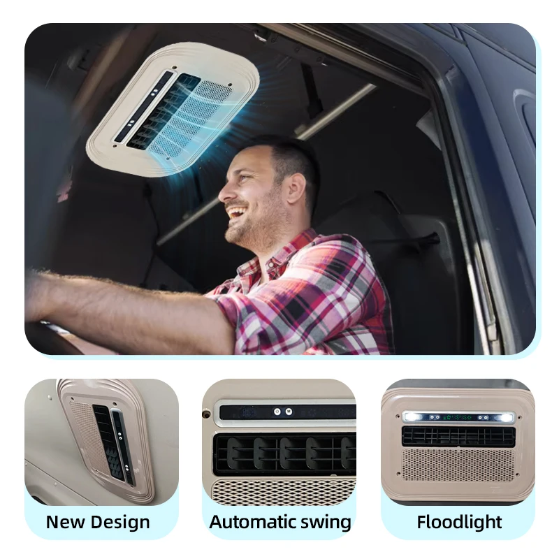 المصنع مباشرة منخفضة الضوضاء وحدة تيار متردد كهربائي تبريد سريع مكيف هواء صغير لوقوف السيارات لشاحنة صغيرة RV 12 فولت 24 فولت R134A سيارة التيار المتناوب #3