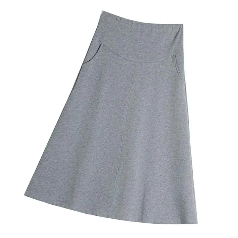 تنورة حمل شتوية بتصميم على شكل حرف A من القطن المسامي، خصر مطاطي مريح #2