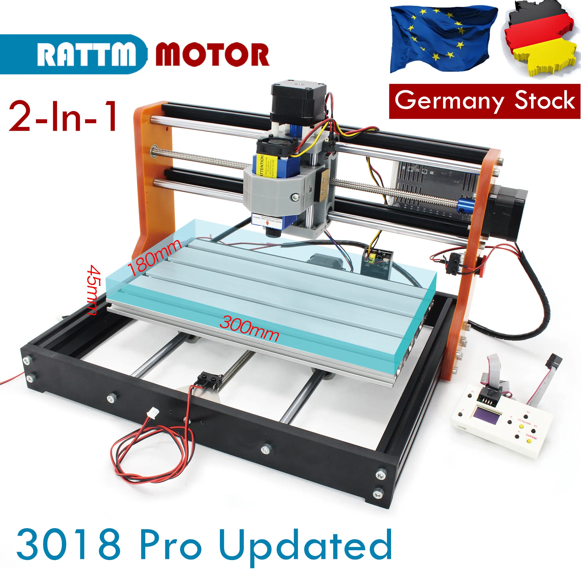 CNC 3018 Pro Laser Engraver Wood Router GRBL ER11 DIY Mini Engraving Machine for PCB PVC with Offline Controller