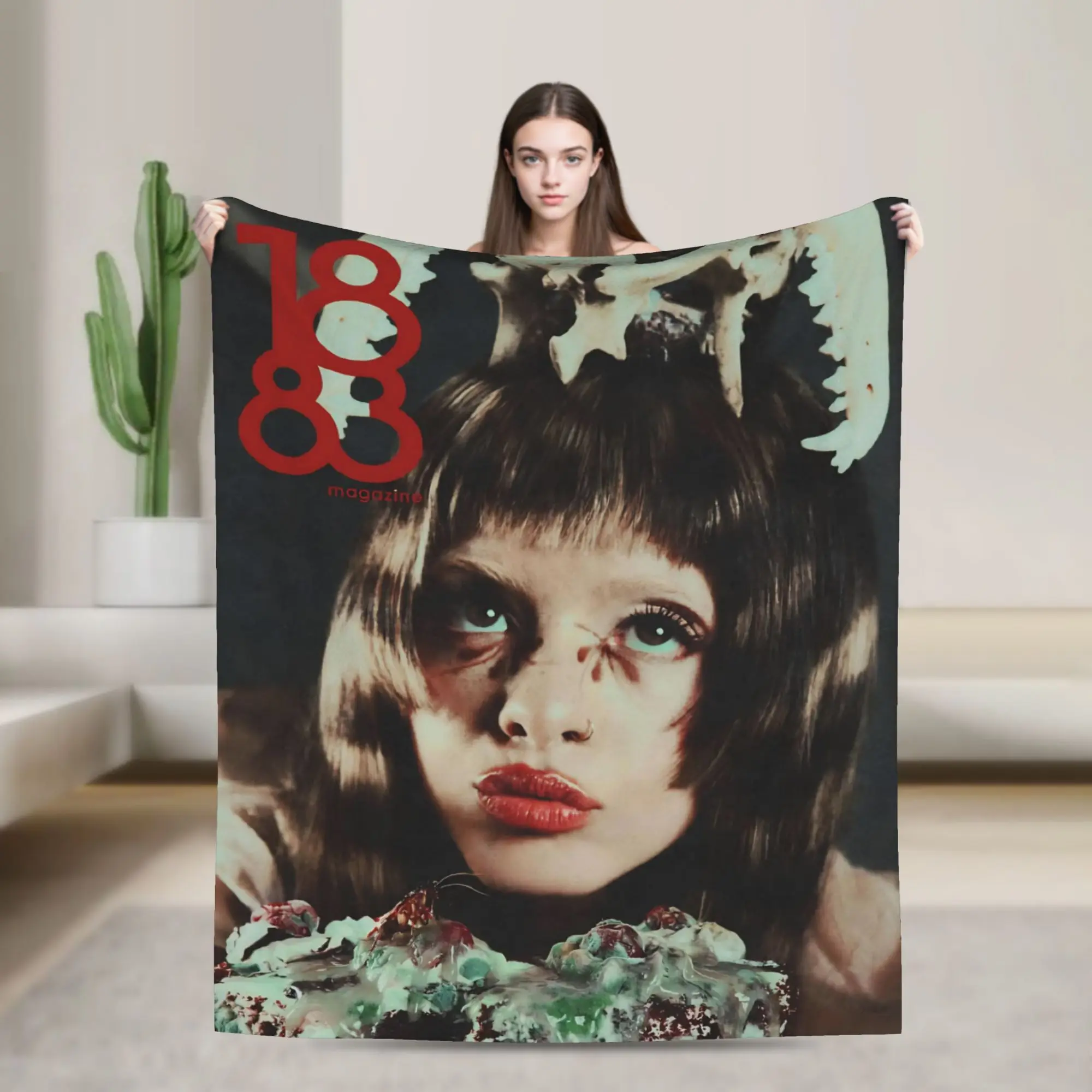 Melanies Martinezs Singer Knitted Blankets Fleece Hades Circle Ultra-Soft Throw Blanket for Bedding Couch Bedspread
