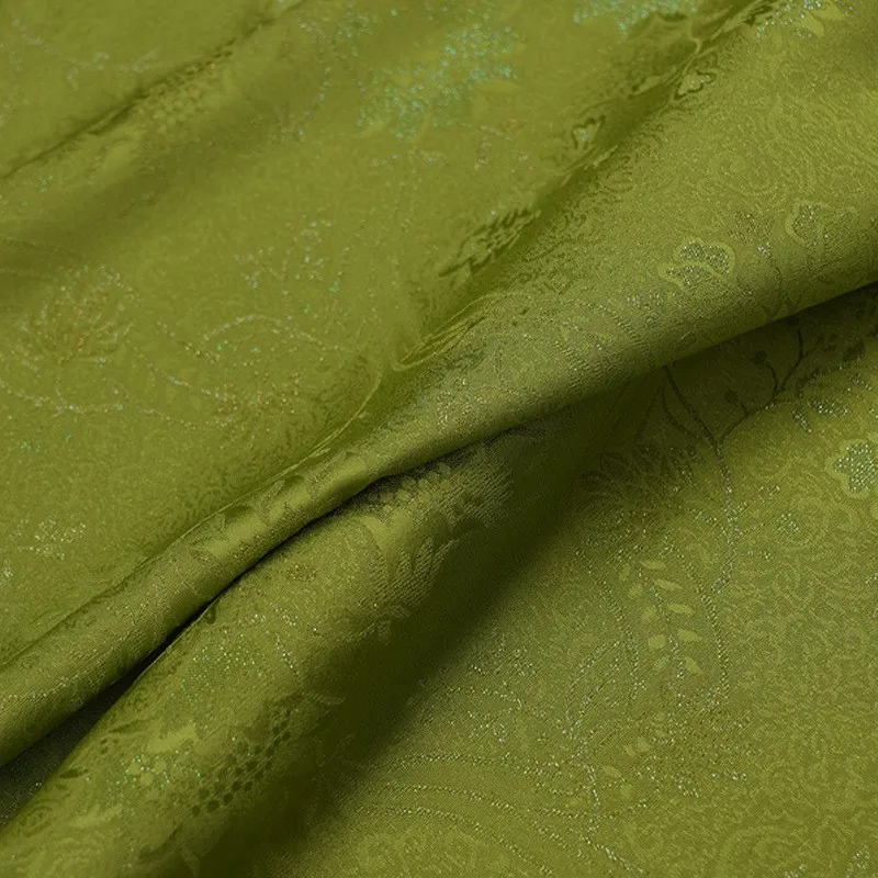 New Chinese-style upper garment Hanfu cheongsam and waistcoat fabric made of woven gold pure silk