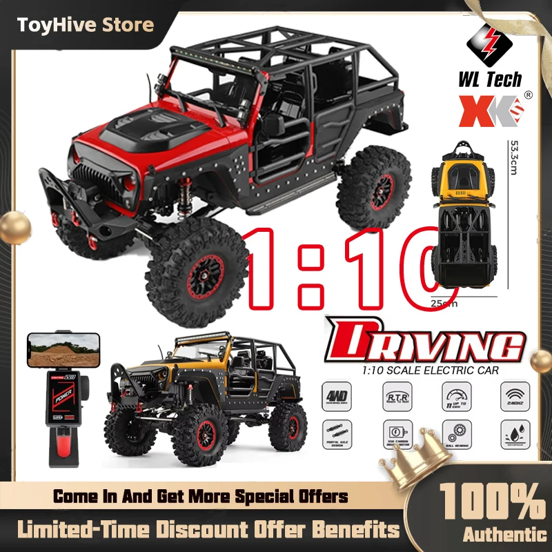 

WLtoys 104026 1/10 Professional RC Car Off Road 4x4 2.4G 4WD Remote Control Cars 45 Minutes Working Time Climbing Car Adult Toy