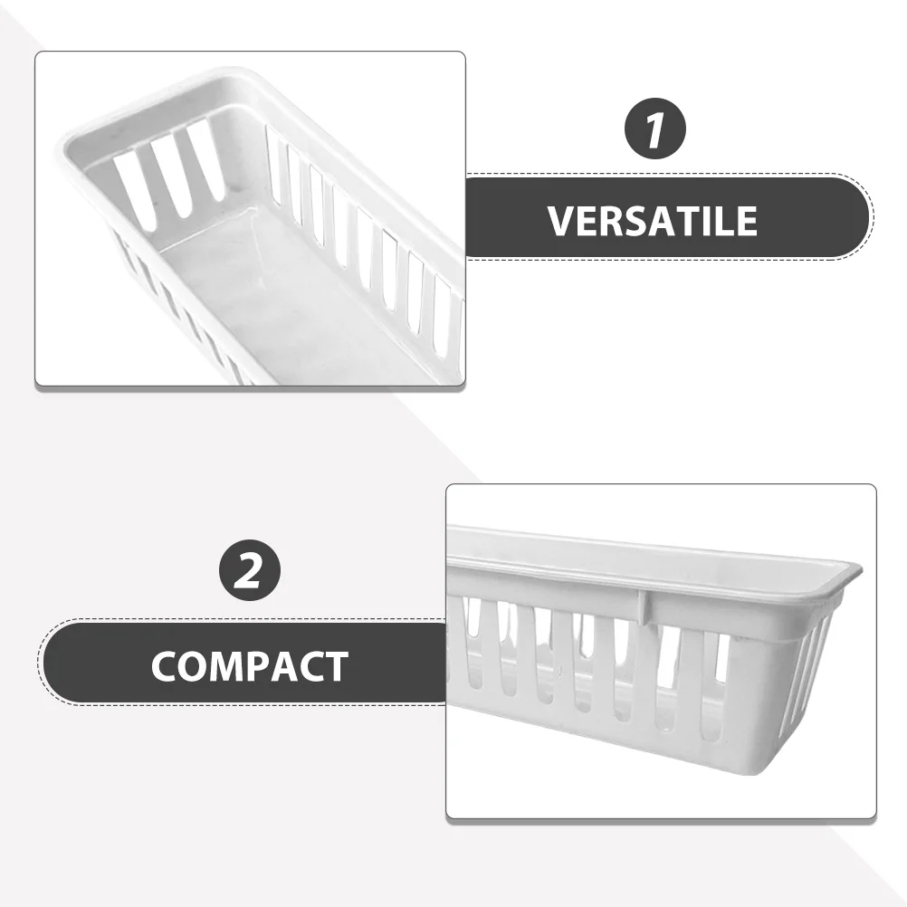 12 قطعة سلال تنظيم بلاستيكية صينية تخزين سطح المكتب لأقلام الرصاص وأقلام التلوين ومنظم مكتب الطالب واللوازم المكتبية المدرسية