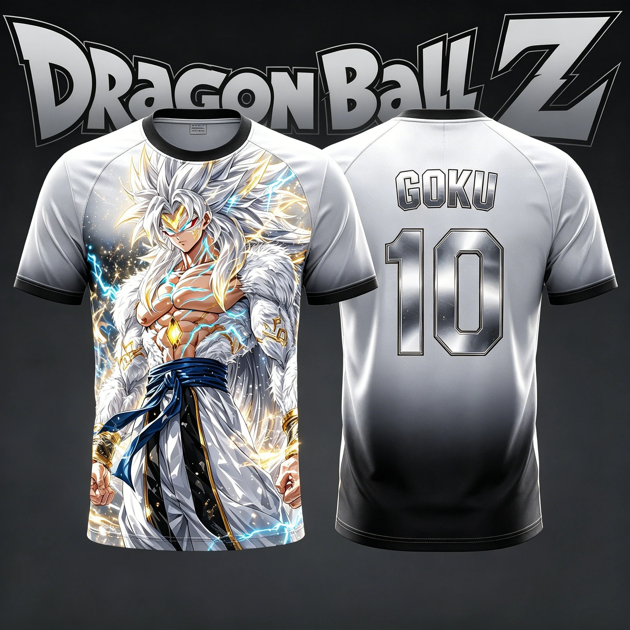 2026 New Adult Men's Dragon Ball NO.10/7 Goku 3D Printed Football Jersey T-Shirt Kids Anime T-Shirt Special Football Jersey Y2k view 2