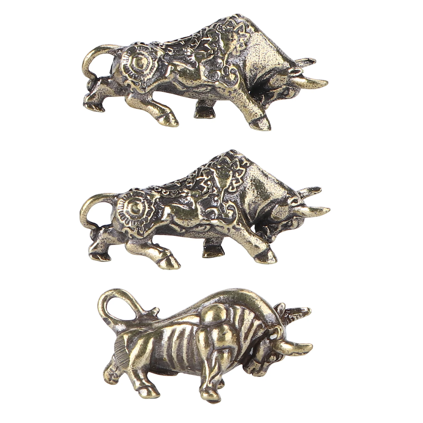 

Cattle Shaped Adornment Fortune Cow Pendant Key Fob Brass Chinese Zodiac OX Figurine Keychains