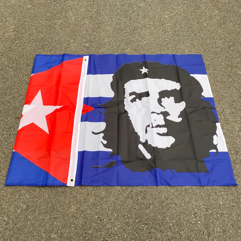 aerlxembrae 3x5ft Polyester cuba Flag    cuba revolution hero EI CHE Ernesto Guevara Flag
