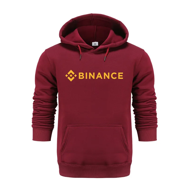 Moletom cripto impresso grosso para homens, moletom binance, jaqueta elegante, pulôver para inverno