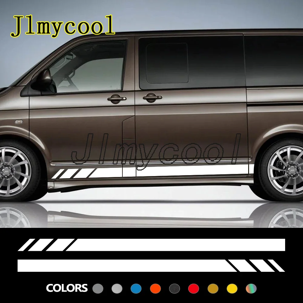 

2PCS Car Door Side Stickers For Volkswagen VW Transporter T4 T5 T6 Caravelle Multivan Camper Van Vinyl Decals Decal Sticker